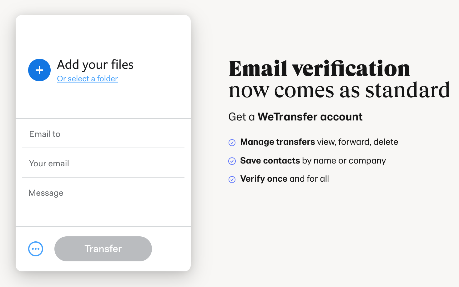 WeTransfer - Free software for file sharing